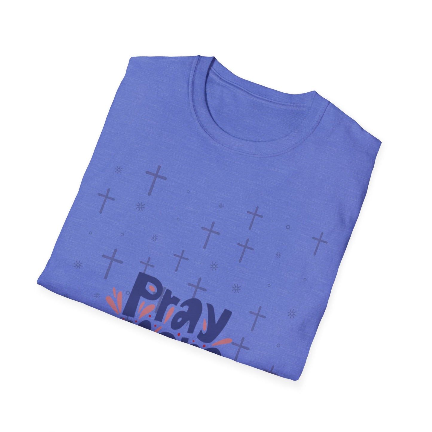 Pray More Worry Less Unisex T-Shirt, Inspirational Tee for Faith, Religious Gift, Casual Wear, Positive Vibes Apparel