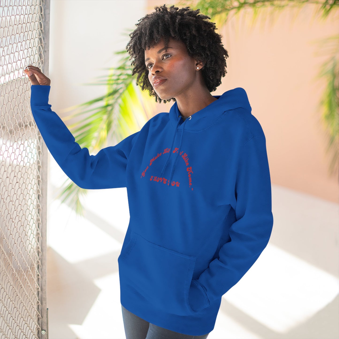Minimalist White Hoodie with Red Script – 'I Hope You' Comfort Pullover