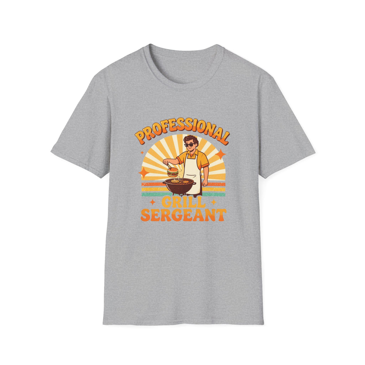 Professional Grill Sergeant T-Shirt | BBQ Chef Illustration