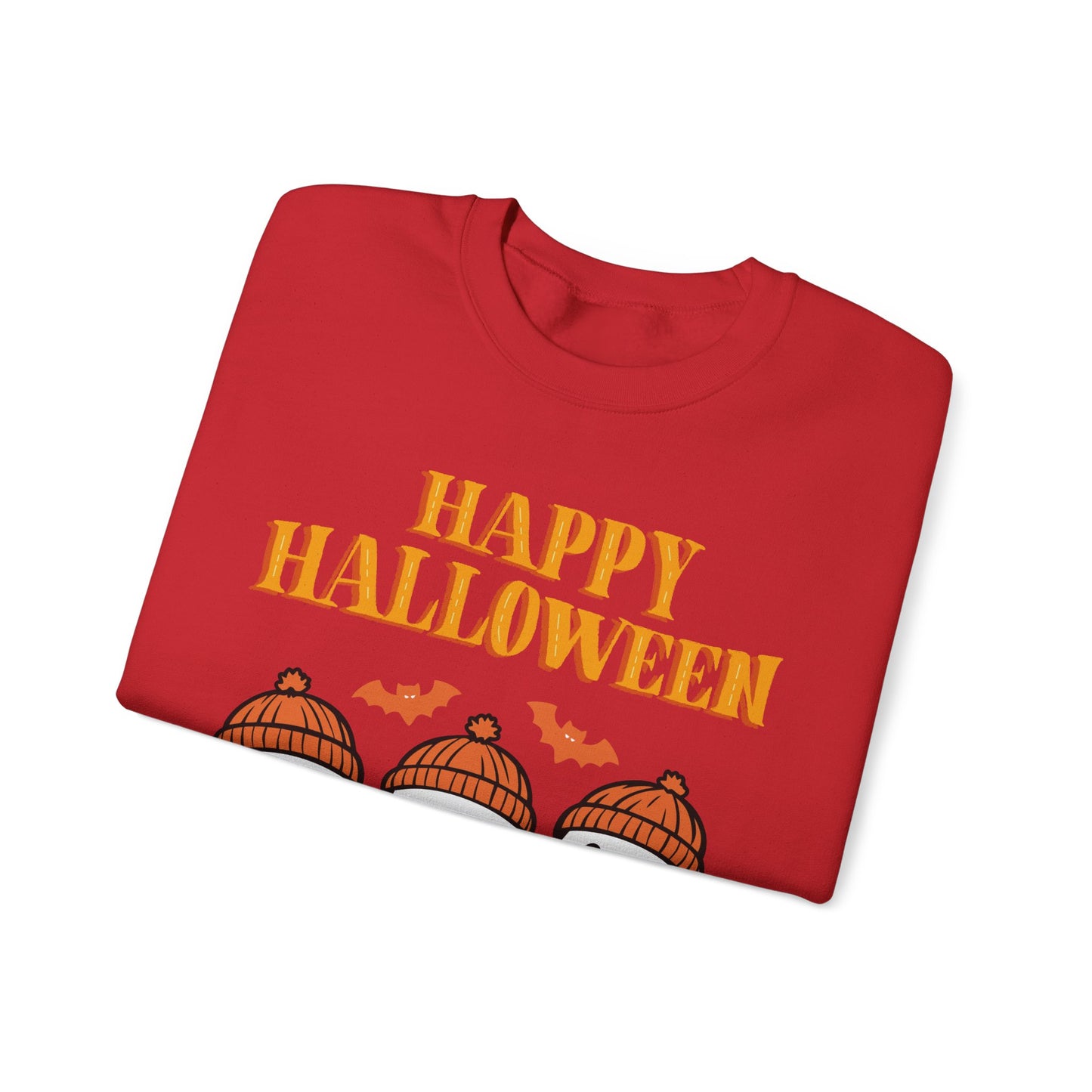 Happy Halloween Ghosts Crewneck Sweatshirt, Cozy Fall Apparel, Unisex Halloween Sweatshirt, Spooky Season Gift, Cute Pumpkin Design