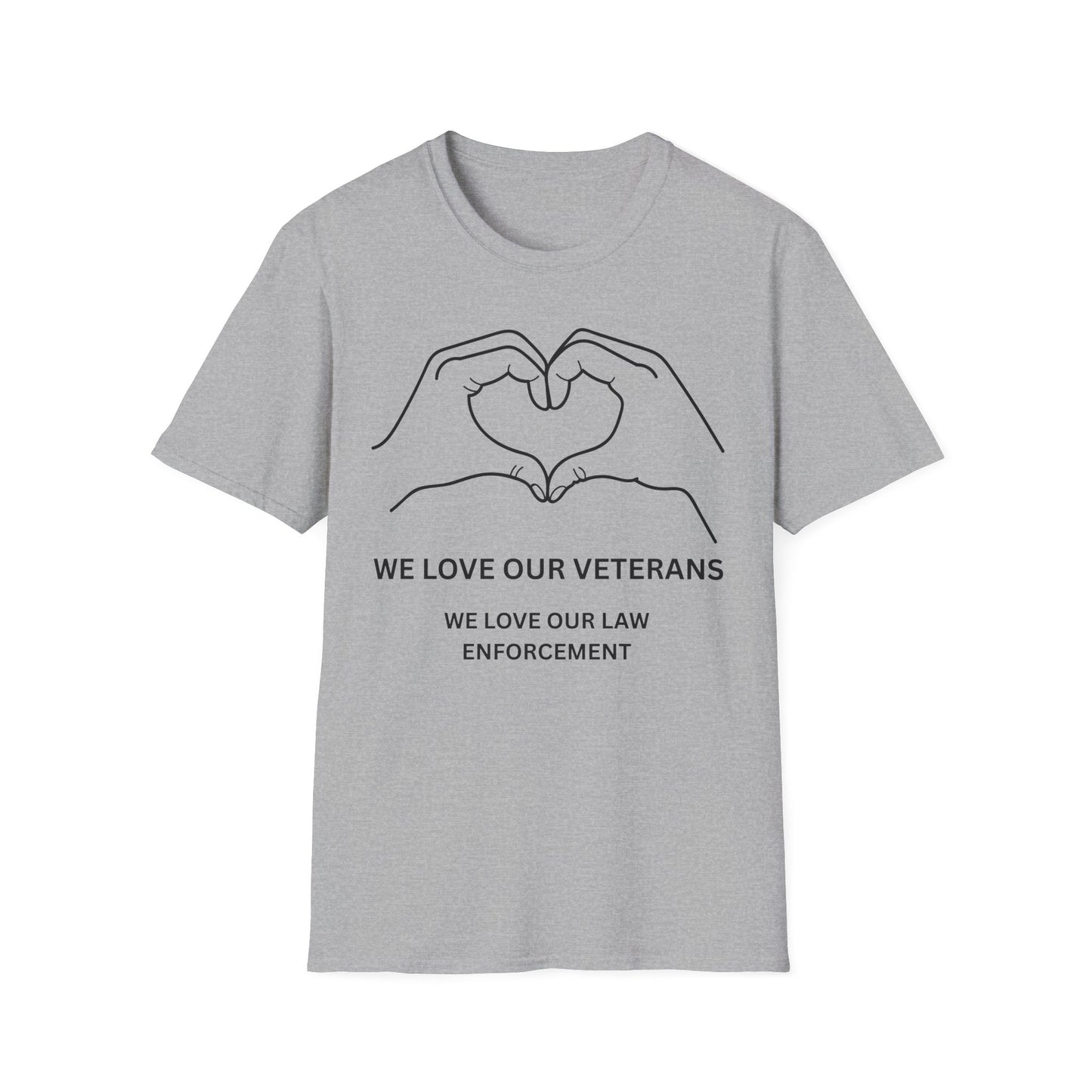 Unisex Compassionate T-Shirt, Support Our Veterans, Love Law Enforcement, Comfort Wear, Gift for Heroes