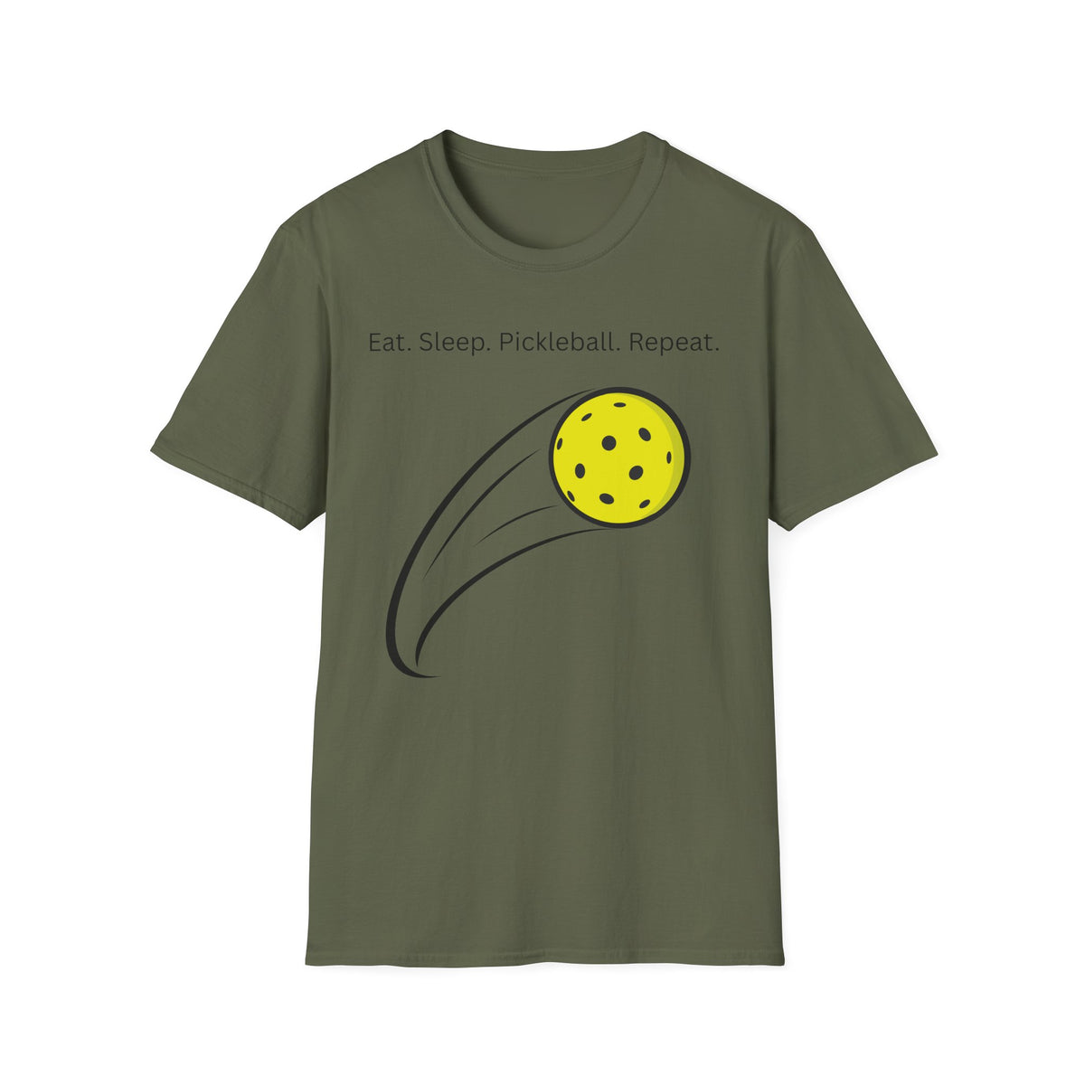 Eat. Sleep. Pickleball. Repeat. T-Shirt | Pickleball Ball Graphic Tee