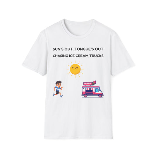 Suns Out Tongues Out Ice Cream TShirt, Summer Fun Shirt, Kids Ice Cream Truck Tee, Playful Unisex TShirt, Ice Cream Lover Gift