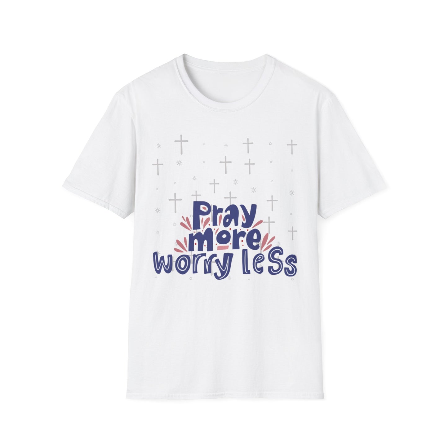 Pray More Worry Less Unisex T-Shirt, Inspirational Tee for Faith, Religious Gift, Casual Wear, Positive Vibes Apparel