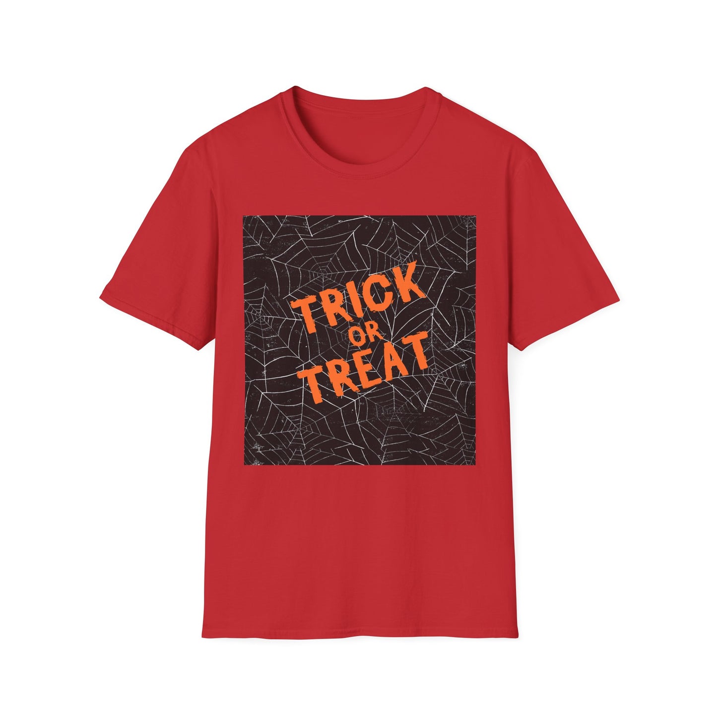 Halloween Trick or Treat Unisex Softstyle T-Shirt, Casual Halloween Wear, Spooky Gift, Fall Fashion, Halloween Party Shirt
