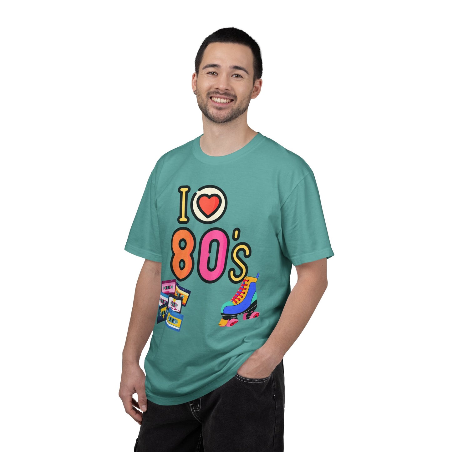 I  80s cassette & roller skate T-Shirt | Retro 1980s Design