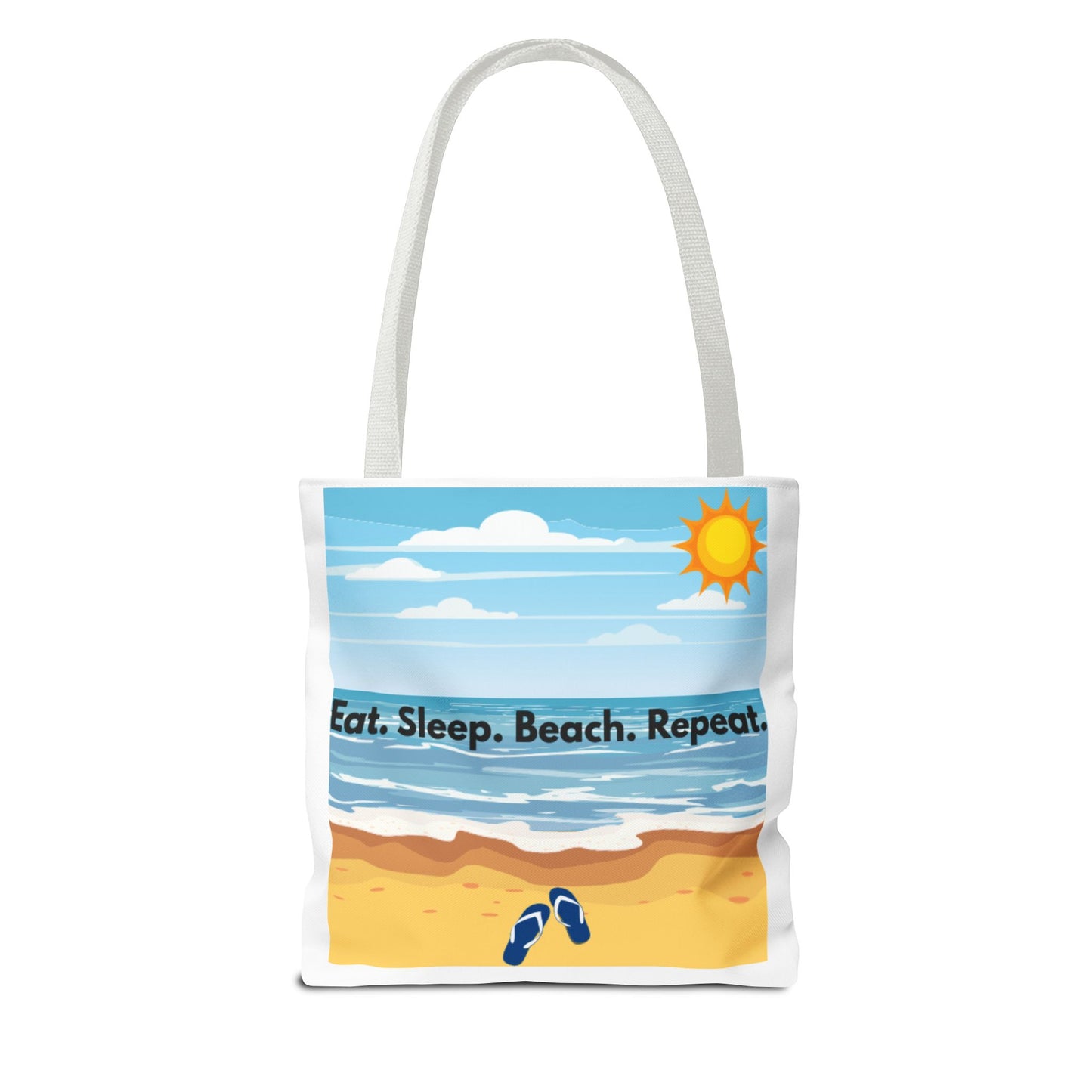 Beach Vibes Tote Bag - Eat Sleep Beach Repeat, Summer Bag, Vacation Essentials, Eco-friendly Tote, Beach Gift