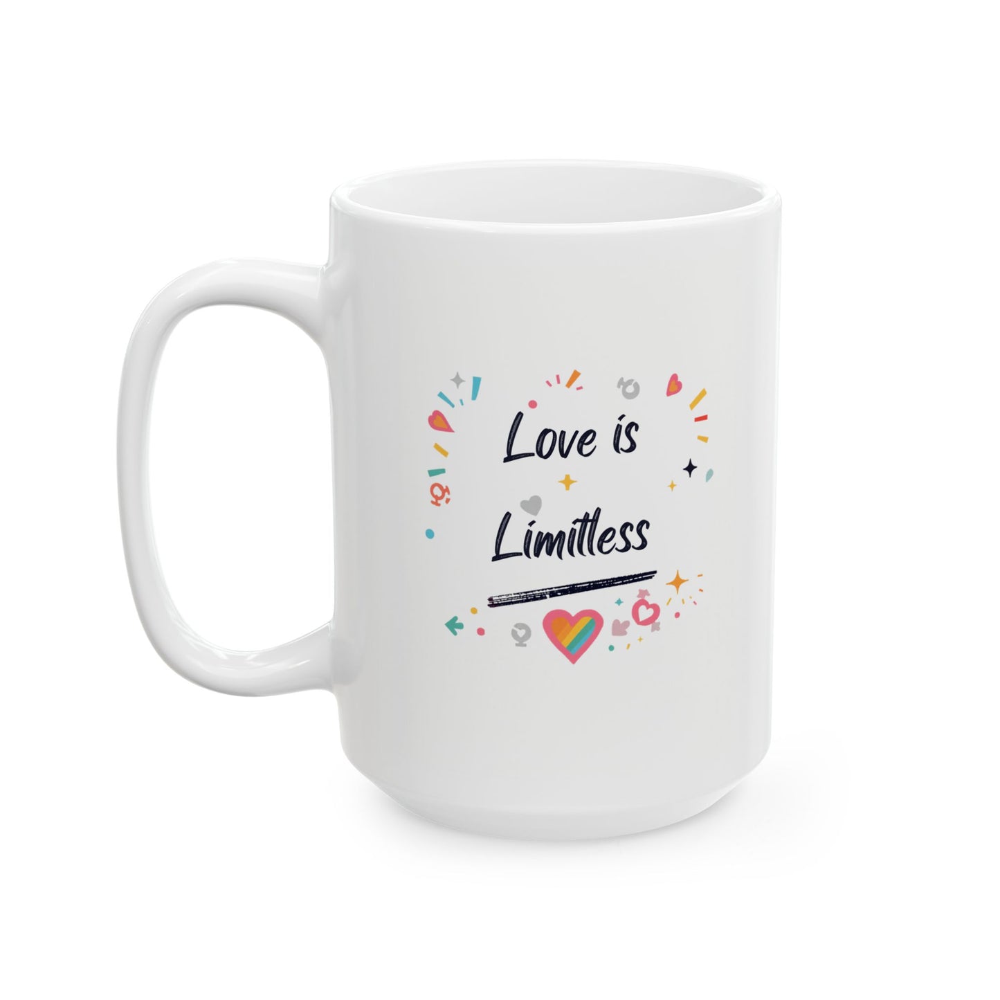 Floral Cat Illustration Mug | Ceramic Coffee Cup