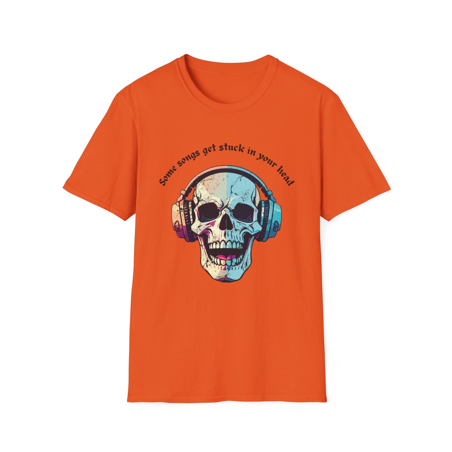 Skull Music T-Shirt - Cool Graphic Tee for Music Lovers, Perfect Gift for Halloween, Birthday, Concerts, Casual Wear, Soft And Comfy
