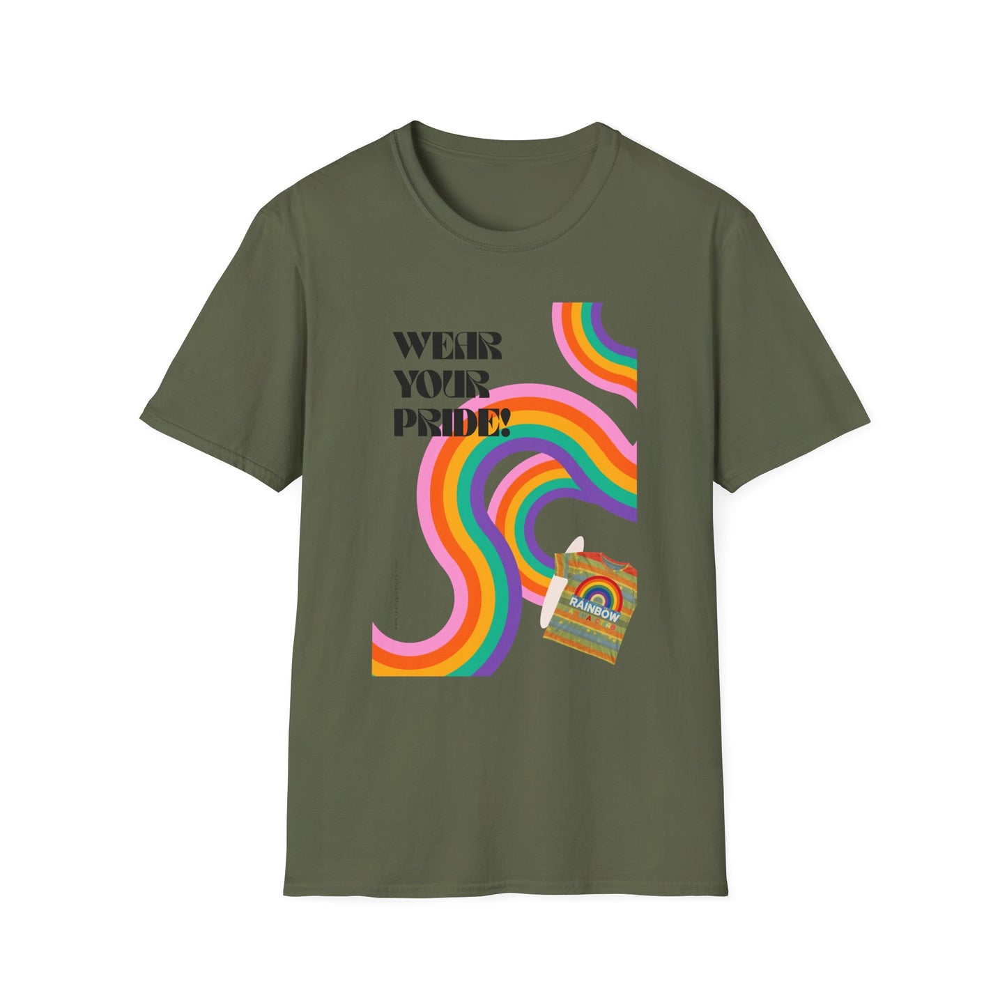 Wear Your Pride T-Shirt | Rainbow Waves LGBT Pride Tee