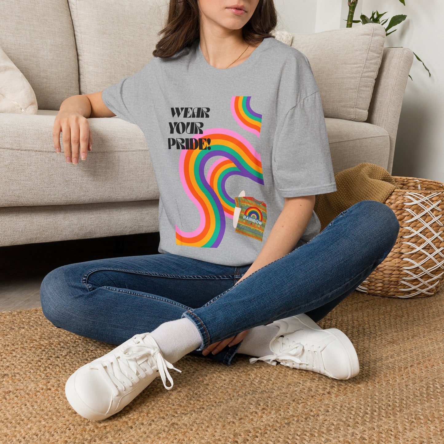 Wear Your Pride T-Shirt | Rainbow Waves LGBT Pride Tee