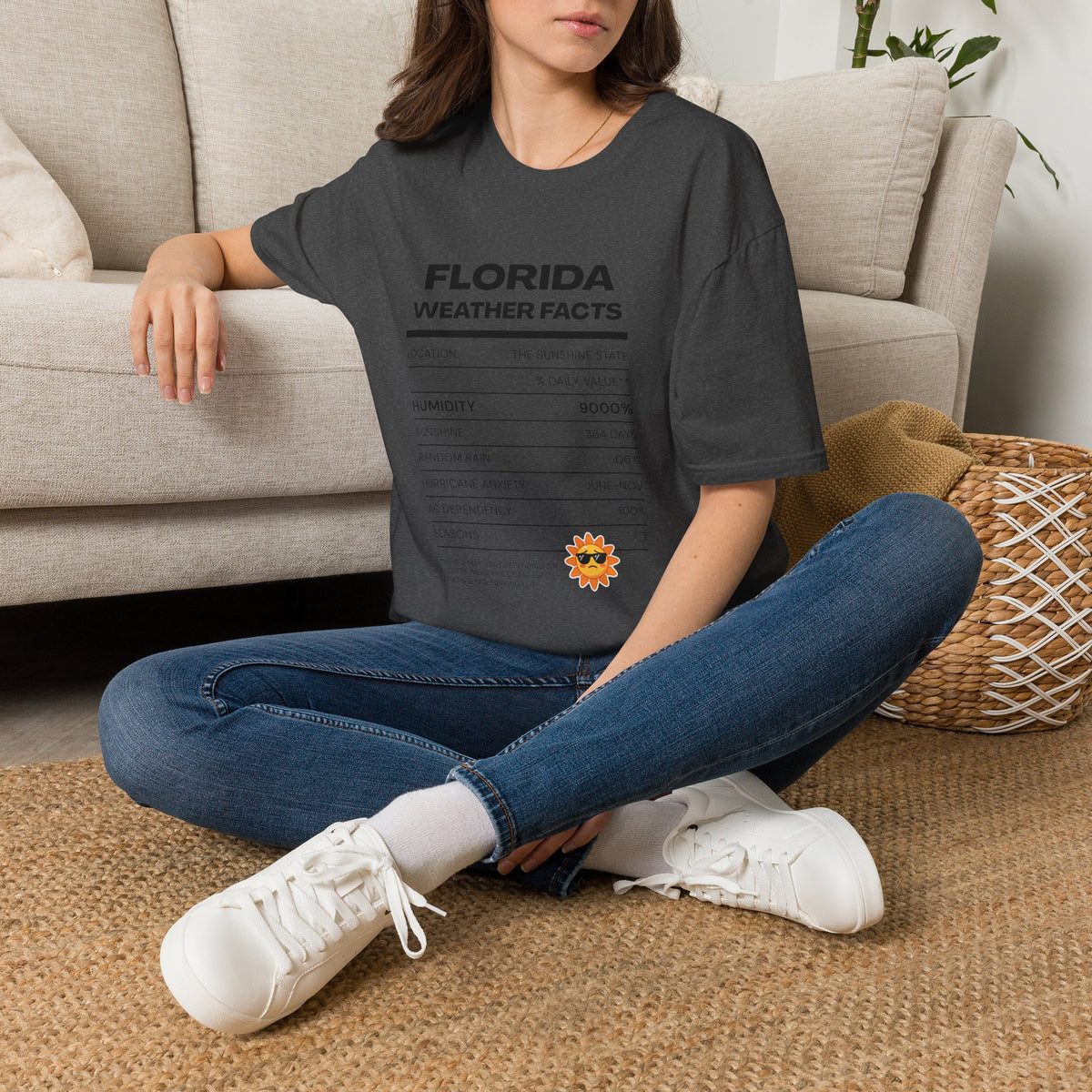Florida Weather Facts T-Shirt | Humidity 9000% Graphic Tee