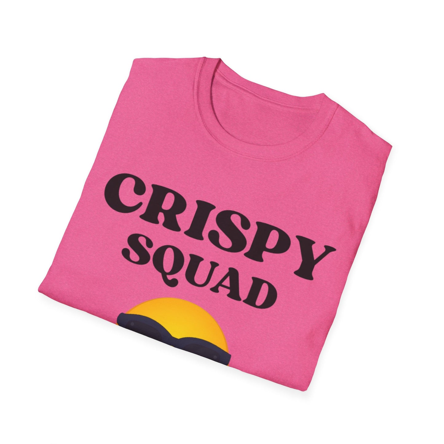 Crispy Squad T-Shirt - Fun Graphic Tee for Friends and Parties, Casual Wear, Gifts for Teens, Summer Outings, Emoji Vibe