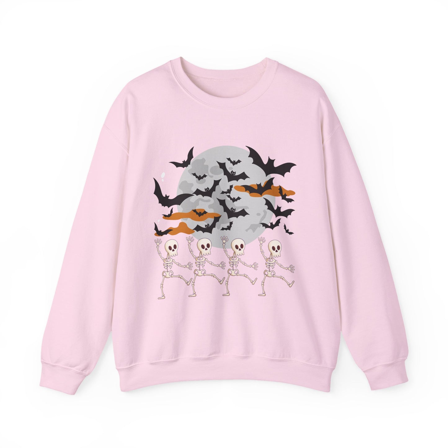 Spooky Skeleton Halloween Sweatshirt, Cozy Crewneck Pullover, Unisex Halloween Apparel, Fall Fashion, Perfect for Pumpkin Patches