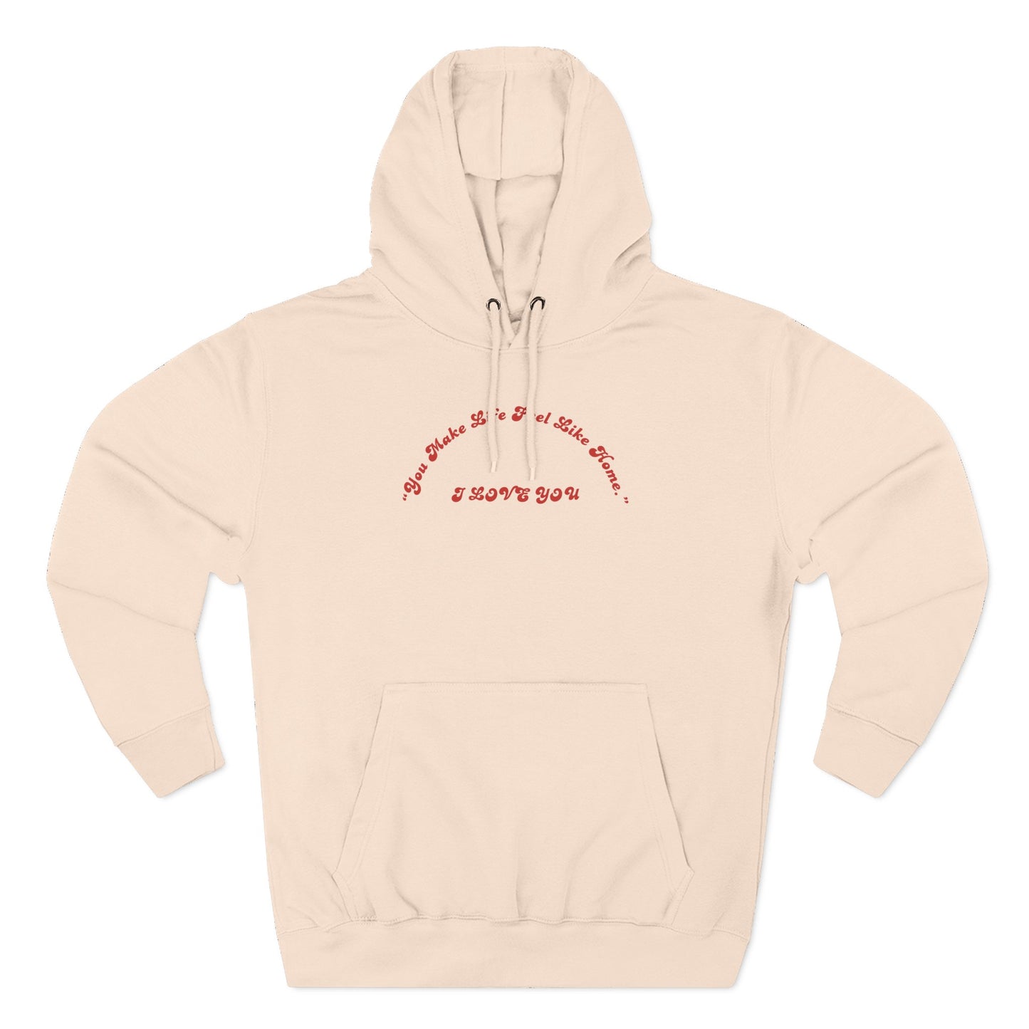 Minimalist White Hoodie with Red Script – 'I Hope You' Comfort Pullover