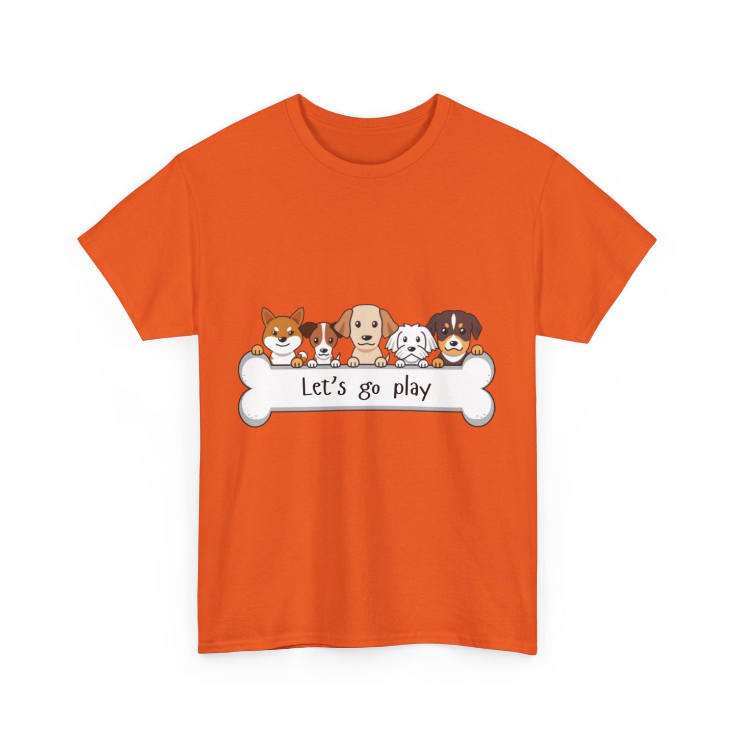 Let's Go Play Dog Lover Tee, Cute Pet T-Shirt, Animal Lover Gift, Unisex Cotton Shirt, Dog Mom Tee, Playful Pet Apparel