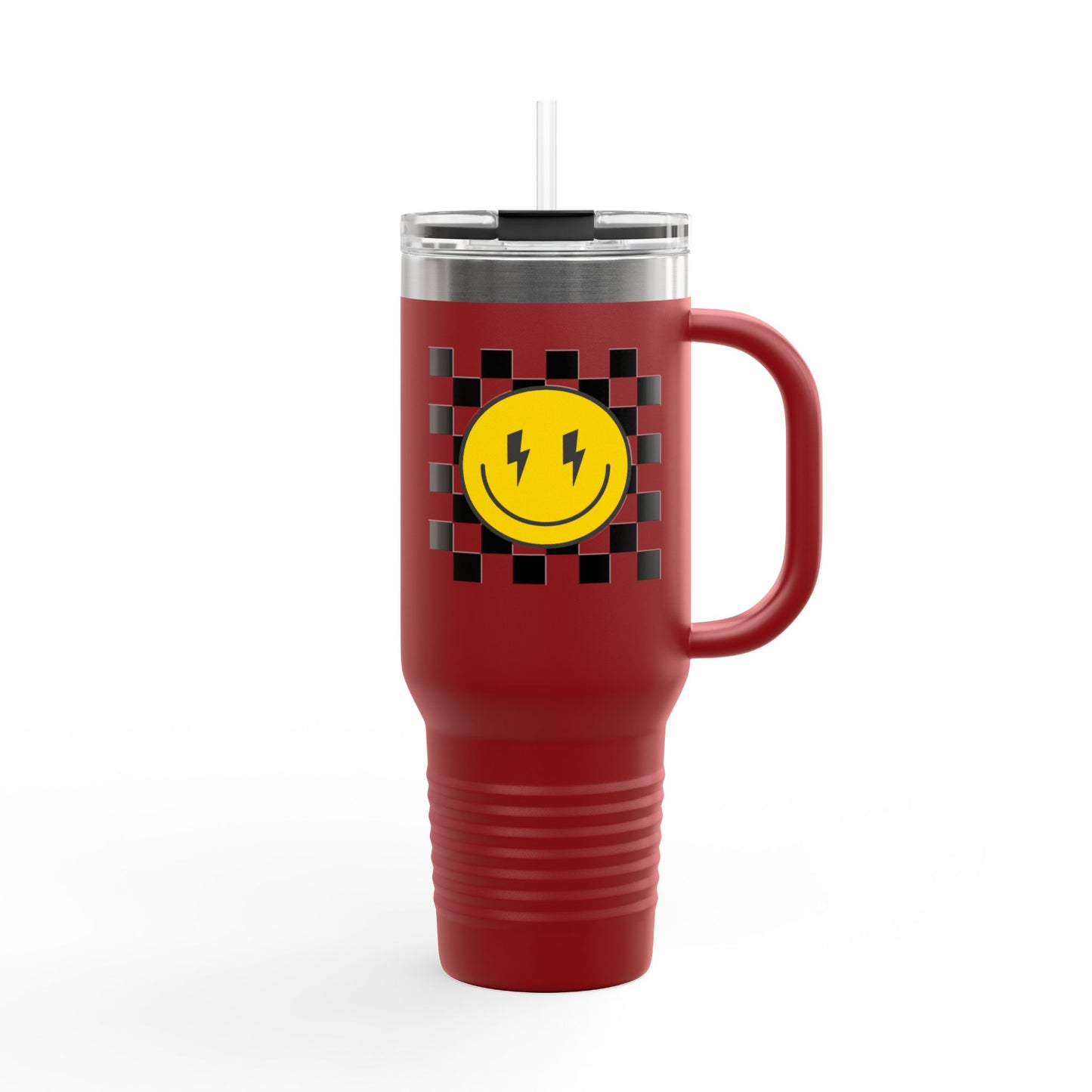 Bright Smile Insulated Travel Mug, Perfect for Road Trips, Happy Hour, and Everyday Use, 40oz Drinkware, Cheerful Gift for Coffee [...]