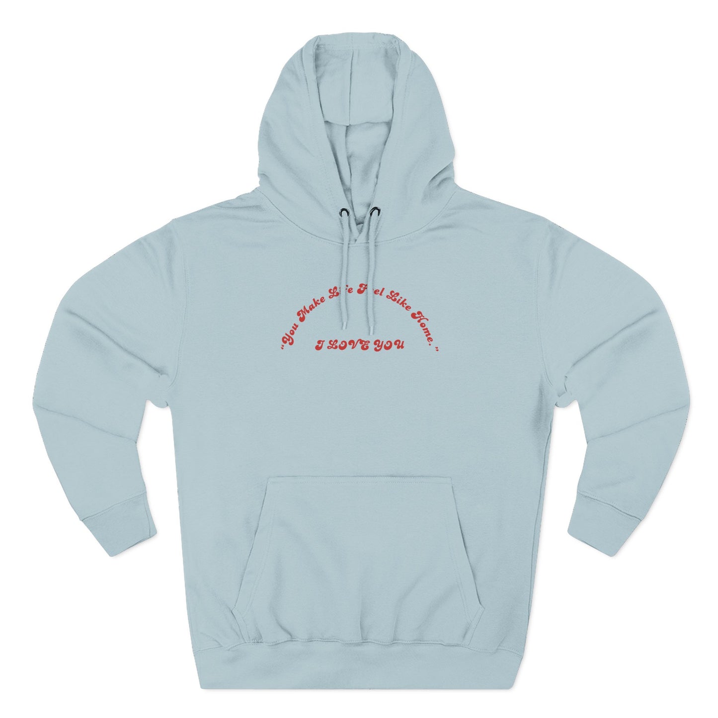 Minimalist White Hoodie with Red Script – 'I Hope You' Comfort Pullover