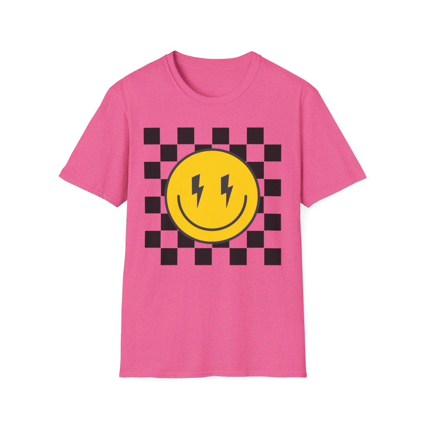 Retro Smiley Face Unisex T-Shirt, Casual Wear, Fun Graphic Tee, Gift for Friends, Summer Style, Festival Apparel, Joyful Design