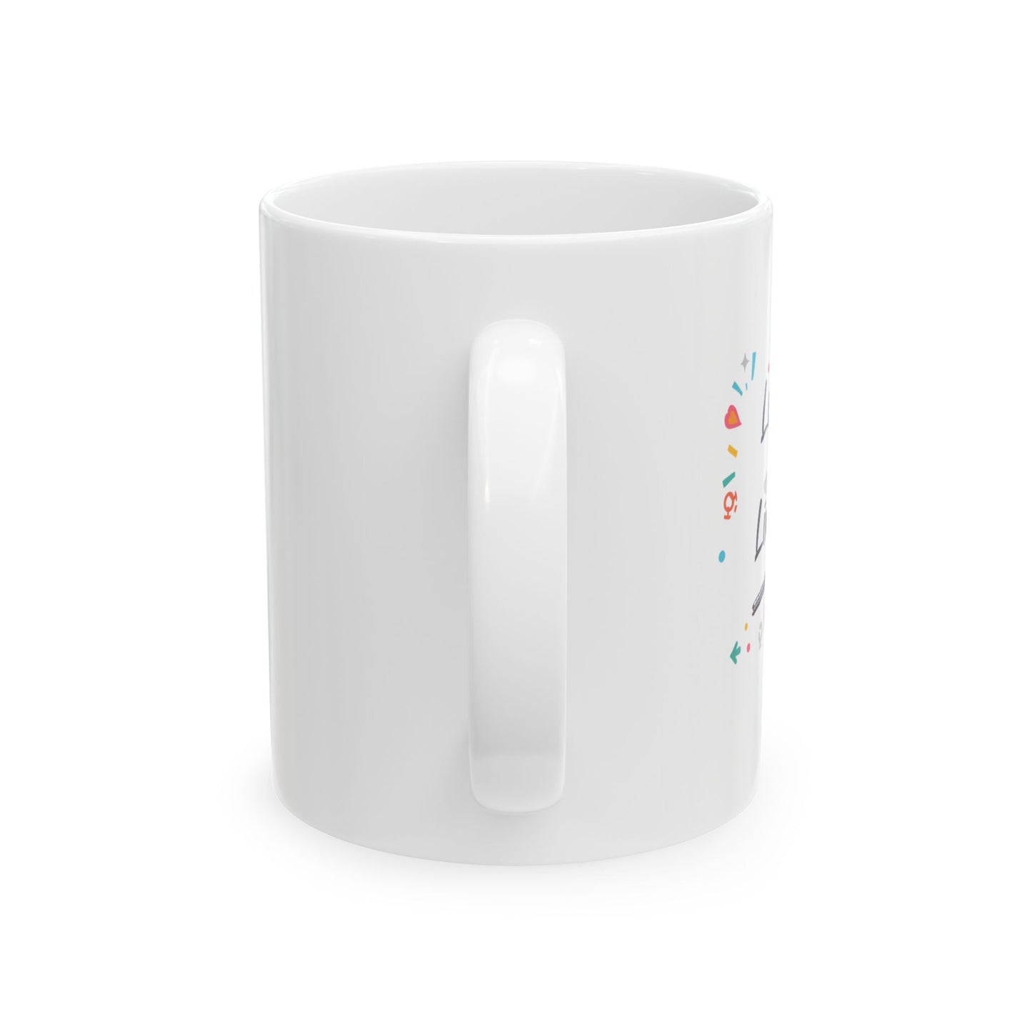 Floral Cat Illustration Mug | Ceramic Coffee Cup