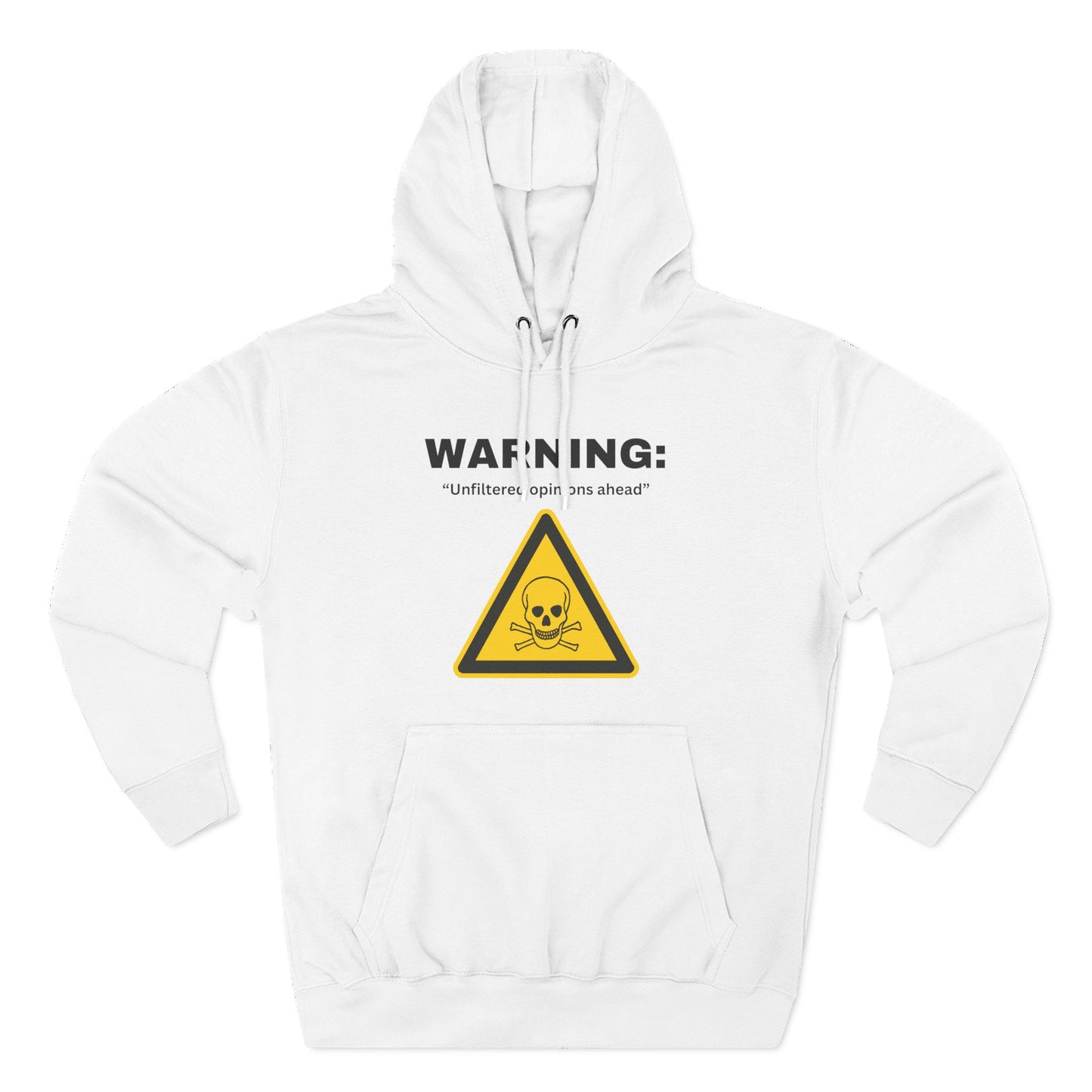 Warning Toxic Chemical Skull Triangle Hoodie | Hazard Symbol Graphic
