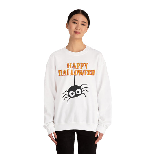 Halloween Spider Crewneck Sweatshirt | Cozy Unisex Pullover, Perfect for Fall, Halloween, Spooky Season, Gift for Friends