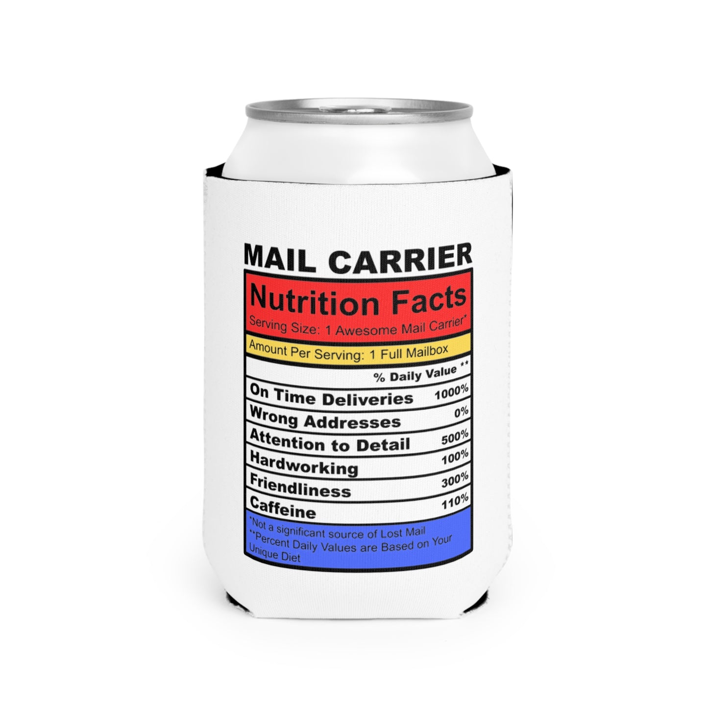 Mail Carrier Can Cooler Sleeve - Perfect Gift for Postal Workers, Humor, BBQ, Parties, Outdoor Events, Fun Party Accessory
