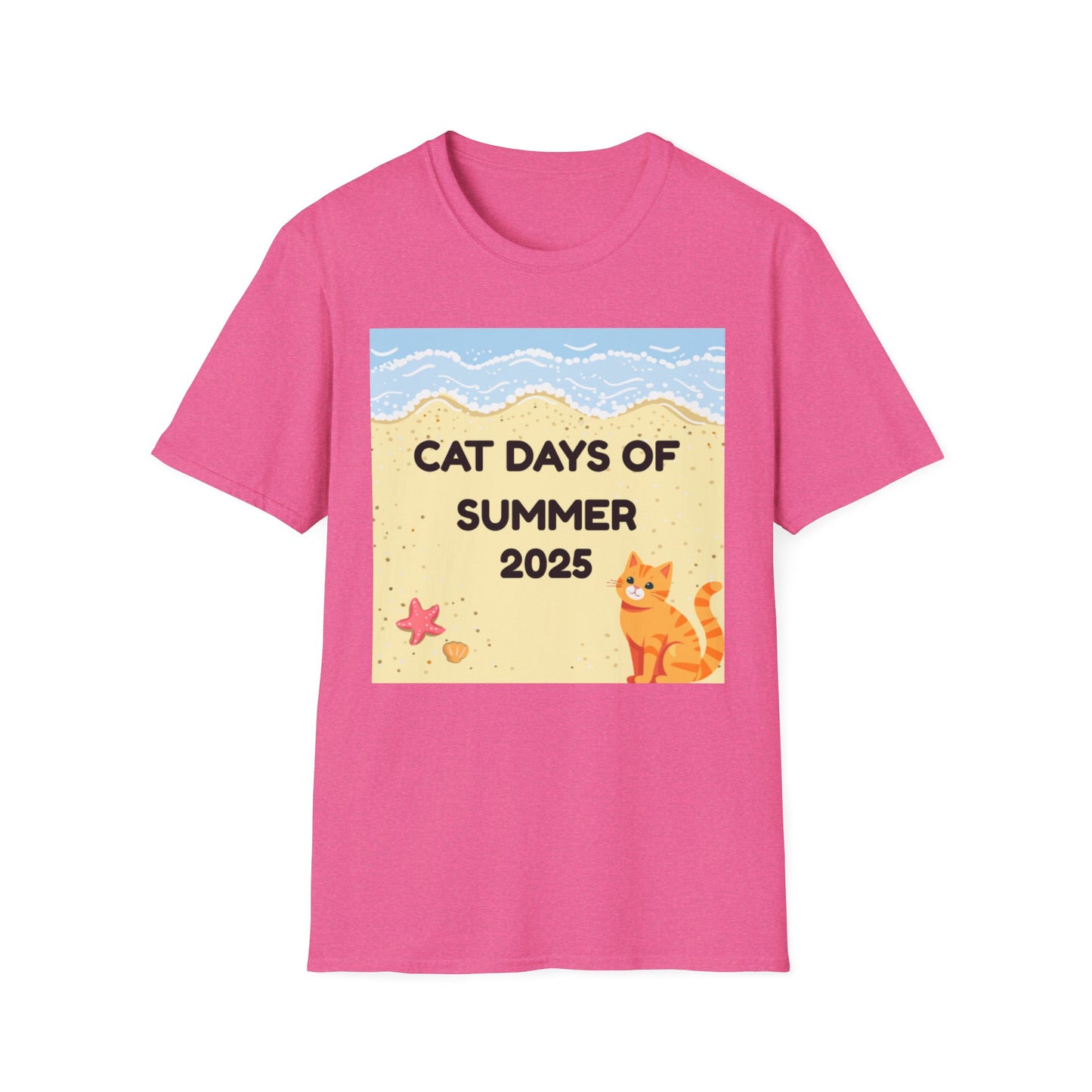 Cat Days of Summer T-Shirt, Fun Summer Tee, Cat Lover Gift, Beach Vibe Shirt, Summer Party Attire, 2025 Celebration T-Shirt