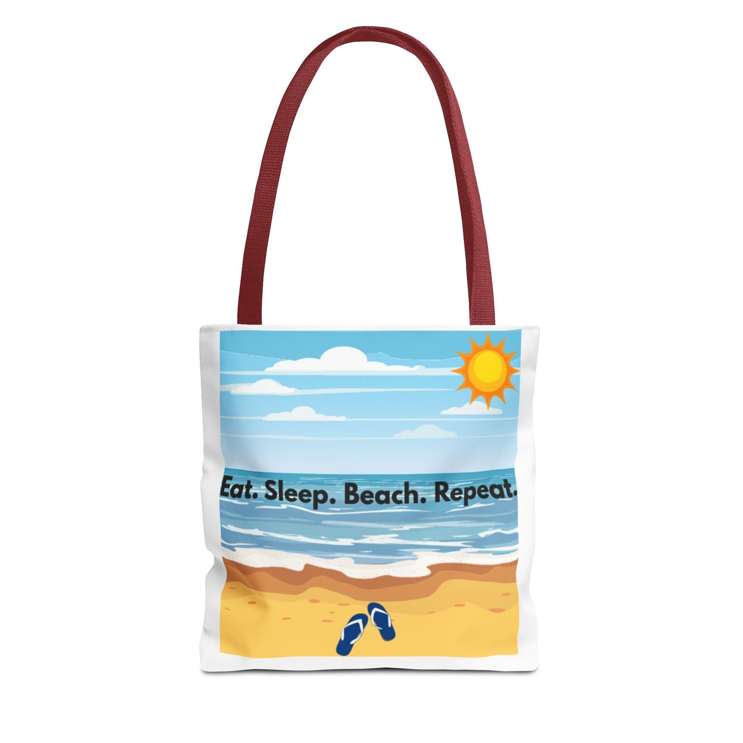 Beach Vibes Tote Bag - Eat Sleep Beach Repeat, Summer Bag, Vacation Essentials, Eco-friendly Tote, Beach Gift