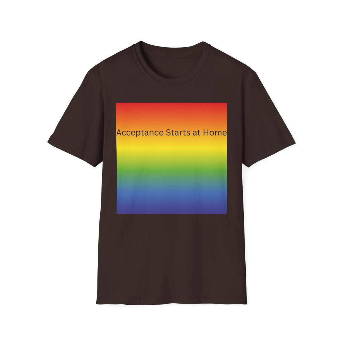 Acceptance Starts at Home T-Shirt | Rainbow Pride Tee