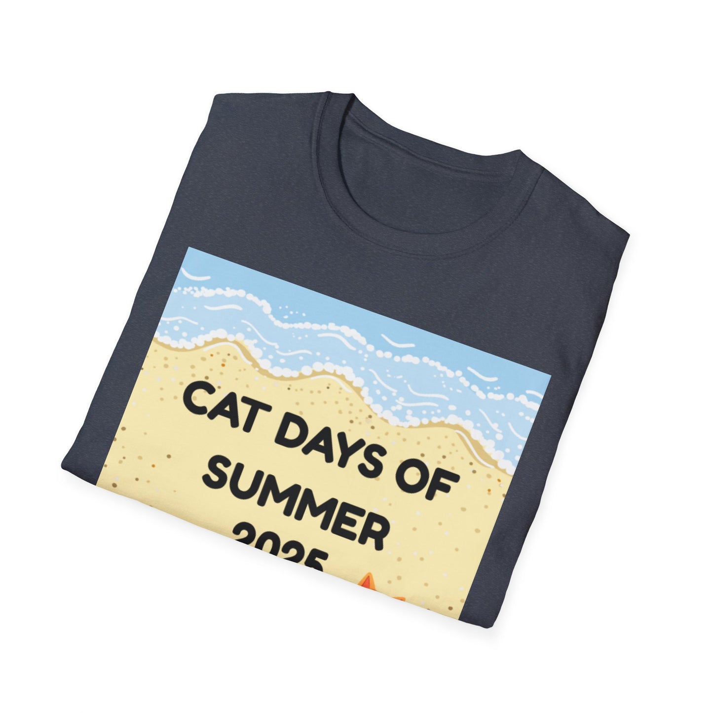 Cat Days of Summer T-Shirt, Fun Summer Tee, Cat Lover Gift, Beach Vibe Shirt, Summer Party Attire, 2025 Celebration T-Shirt