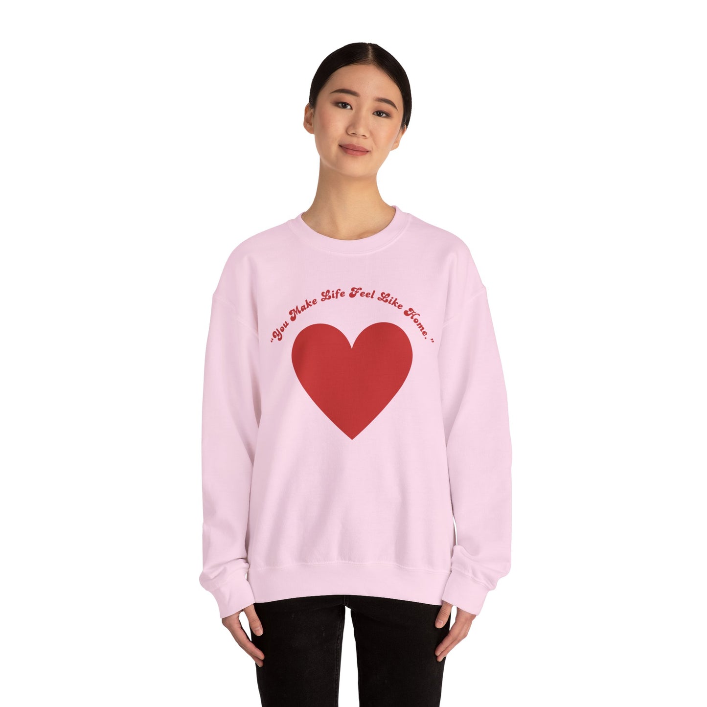 Red Heart Crewneck Sweatshirt | Minimal Love Graphic