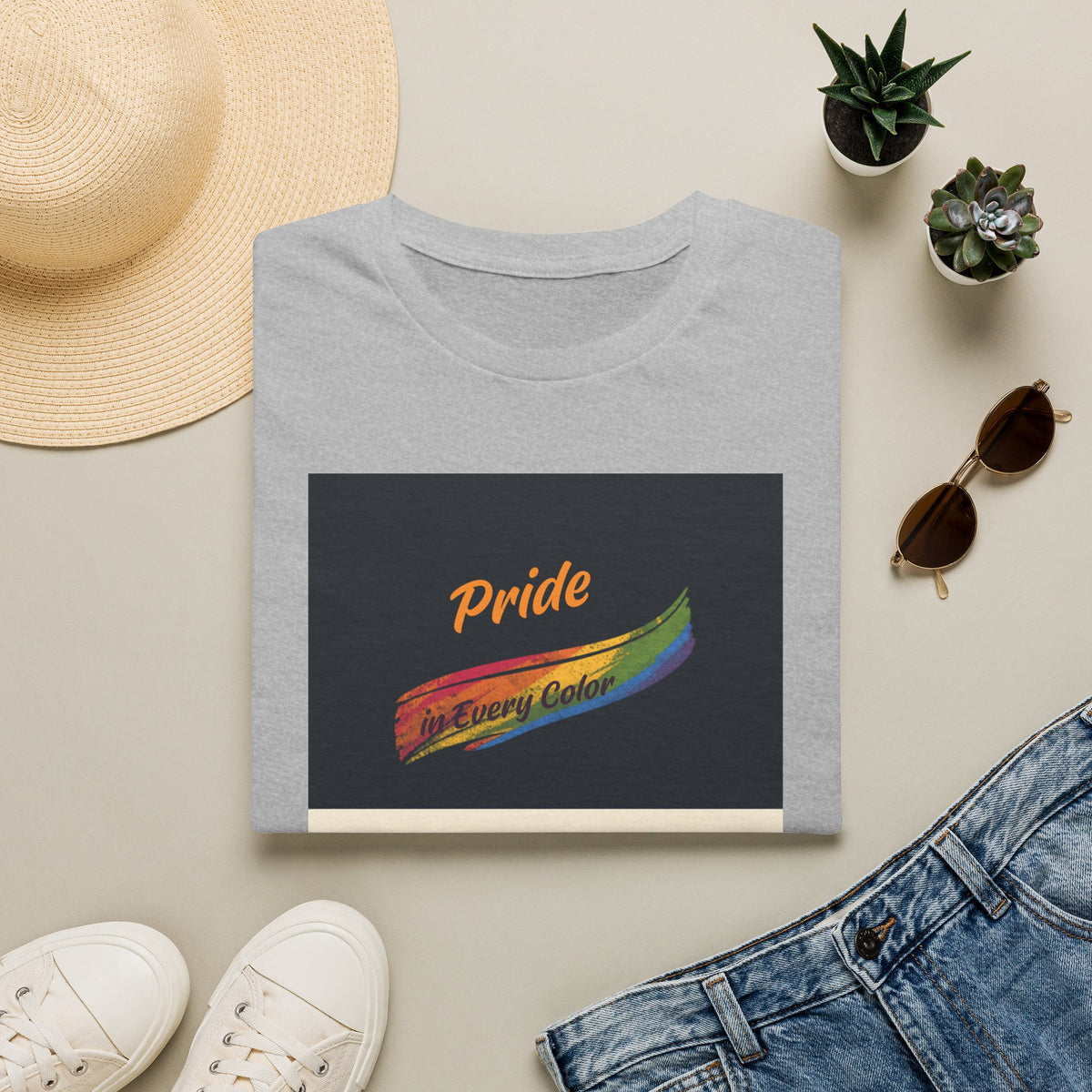 Pride Rainbow Brushstroke Together We Shine T-Shirt | LGBTQ+ Pride Tee