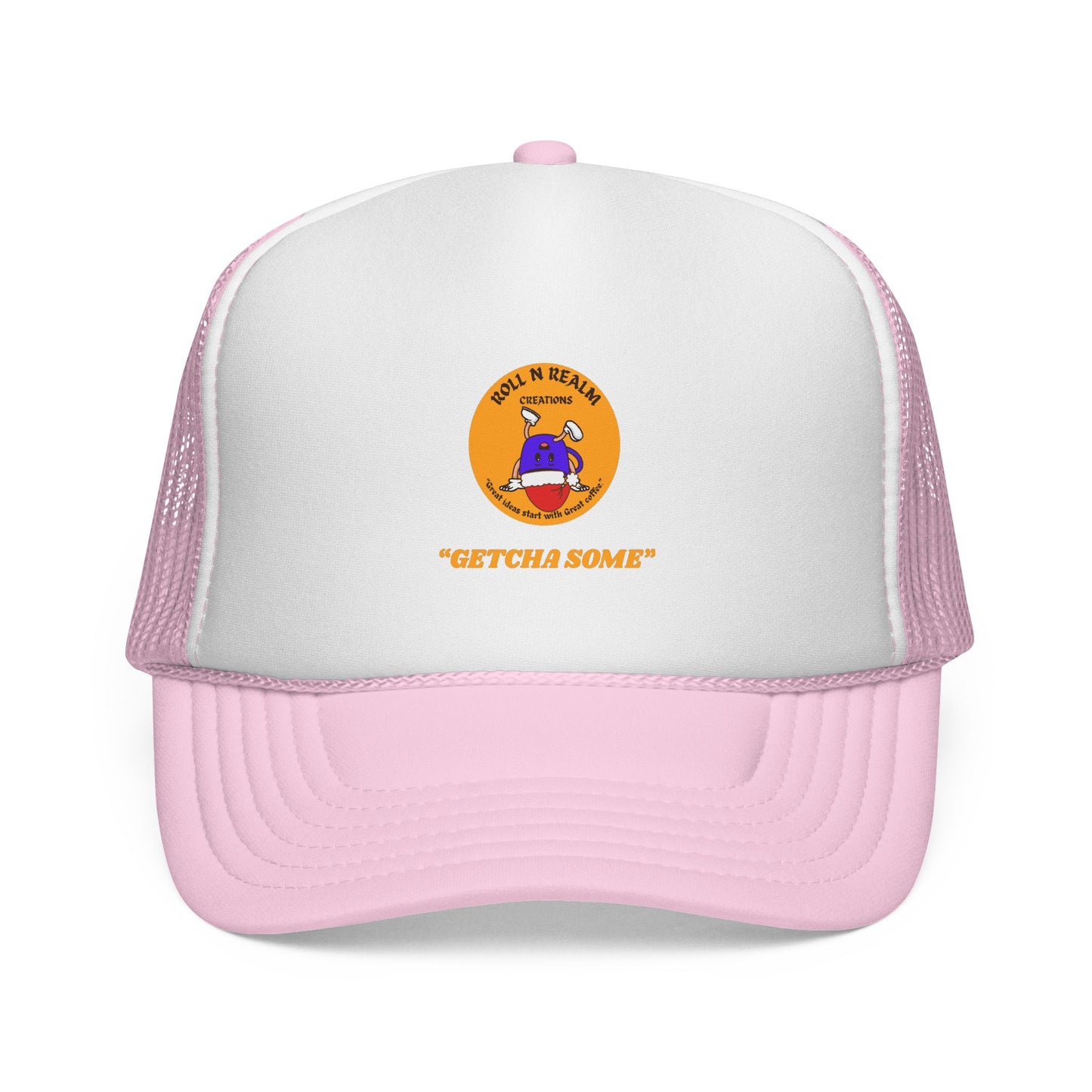 Roll R Rean's Ranch logo Trucker Cap | Red Mesh Trucker Hat