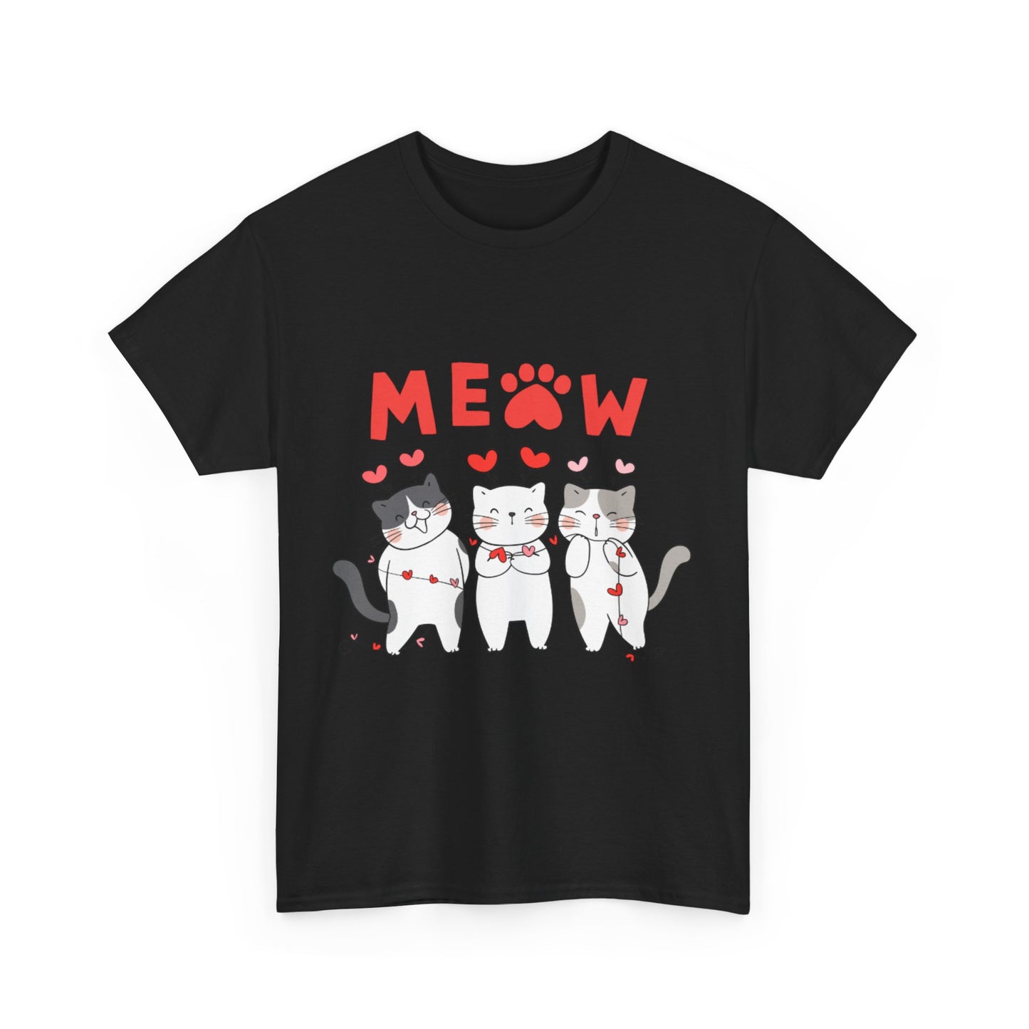 Cute Cat Lovers Tee, Meow Cat Shirt for Animal Lovers, Pet Adoption Awareness, Gift for Cat Moms, Cute Kitty Apparel