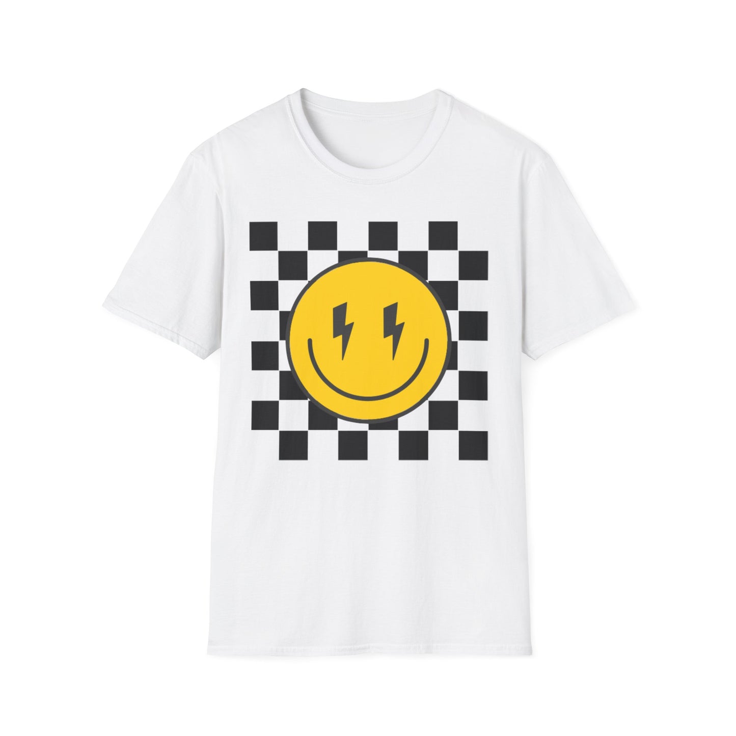 Retro Smiley Face Unisex T-Shirt, Casual Wear, Fun Graphic Tee, Gift for Friends, Summer Style, Festival Apparel, Joyful Design