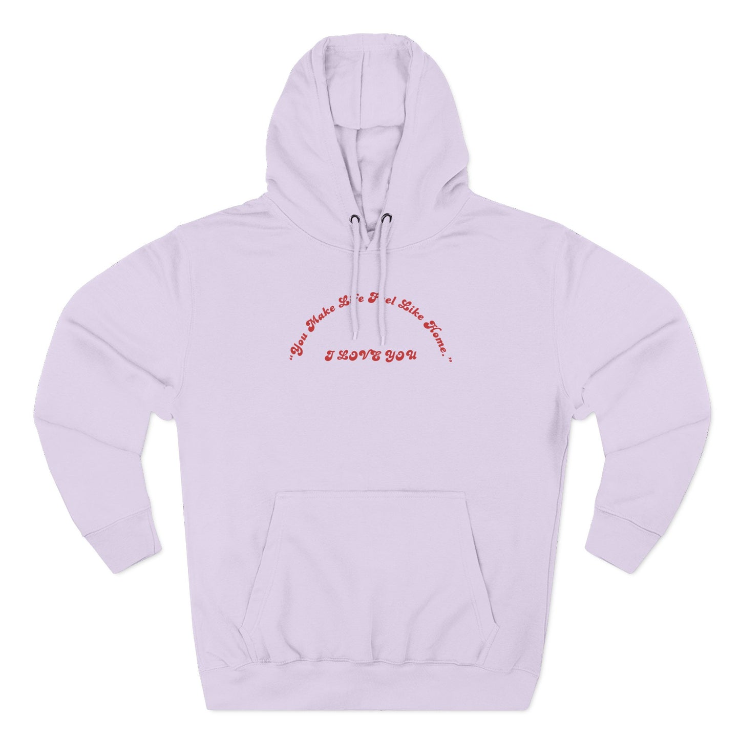 Minimalist White Hoodie with Red Script – 'I Hope You' Comfort Pullover