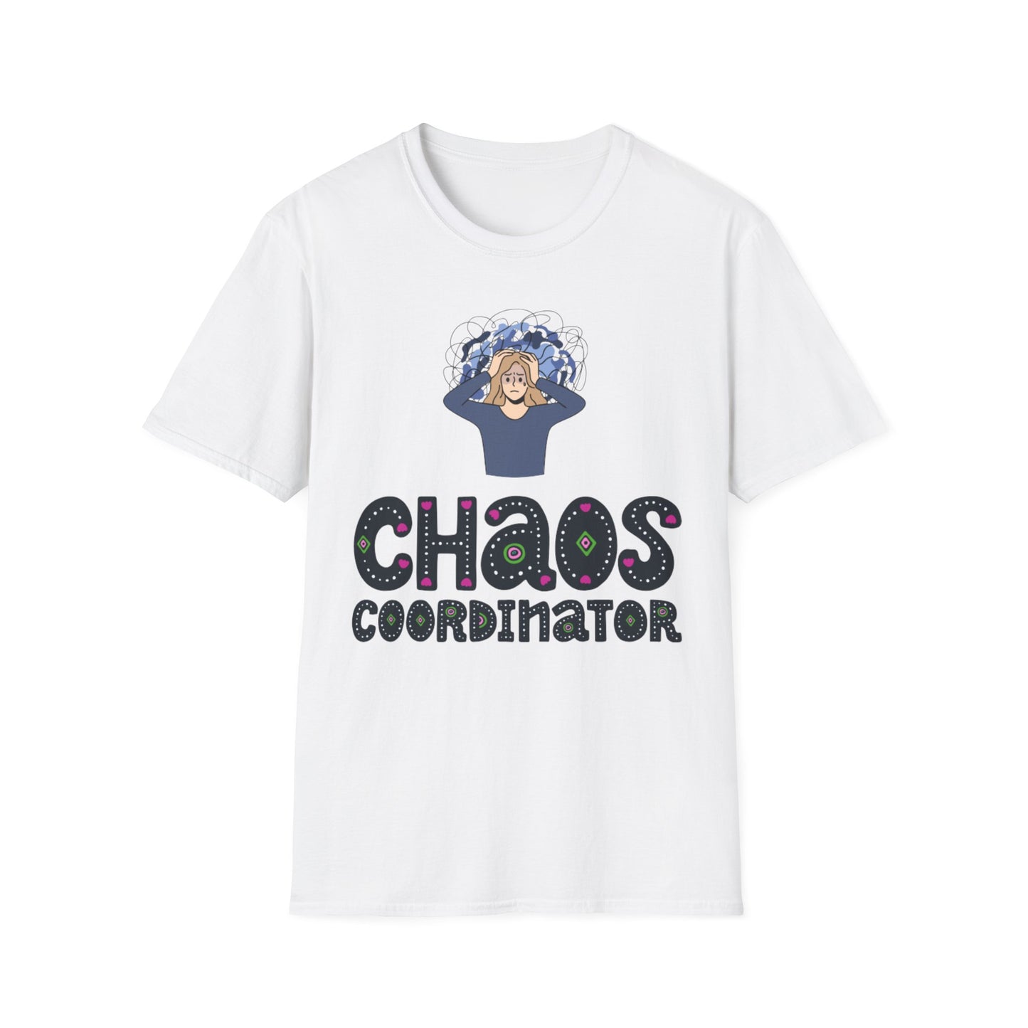 Chaos Coordinator T-Shirt, Fun Graphic Tee, Gift for Moms, Stress Relief Shirt, Self-Care Apparel, Quirky Humor Clothing