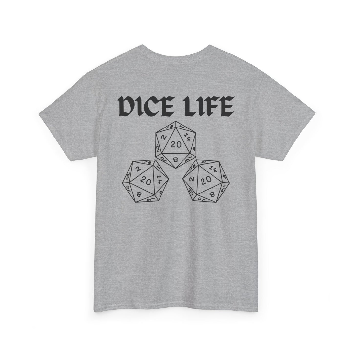 Dice Life Gaming T-Shirt, Perfect for Gamers, D&D Enthusiasts, Casual Wear, Gift for Tabletop Players, Unisex Graphic Tee