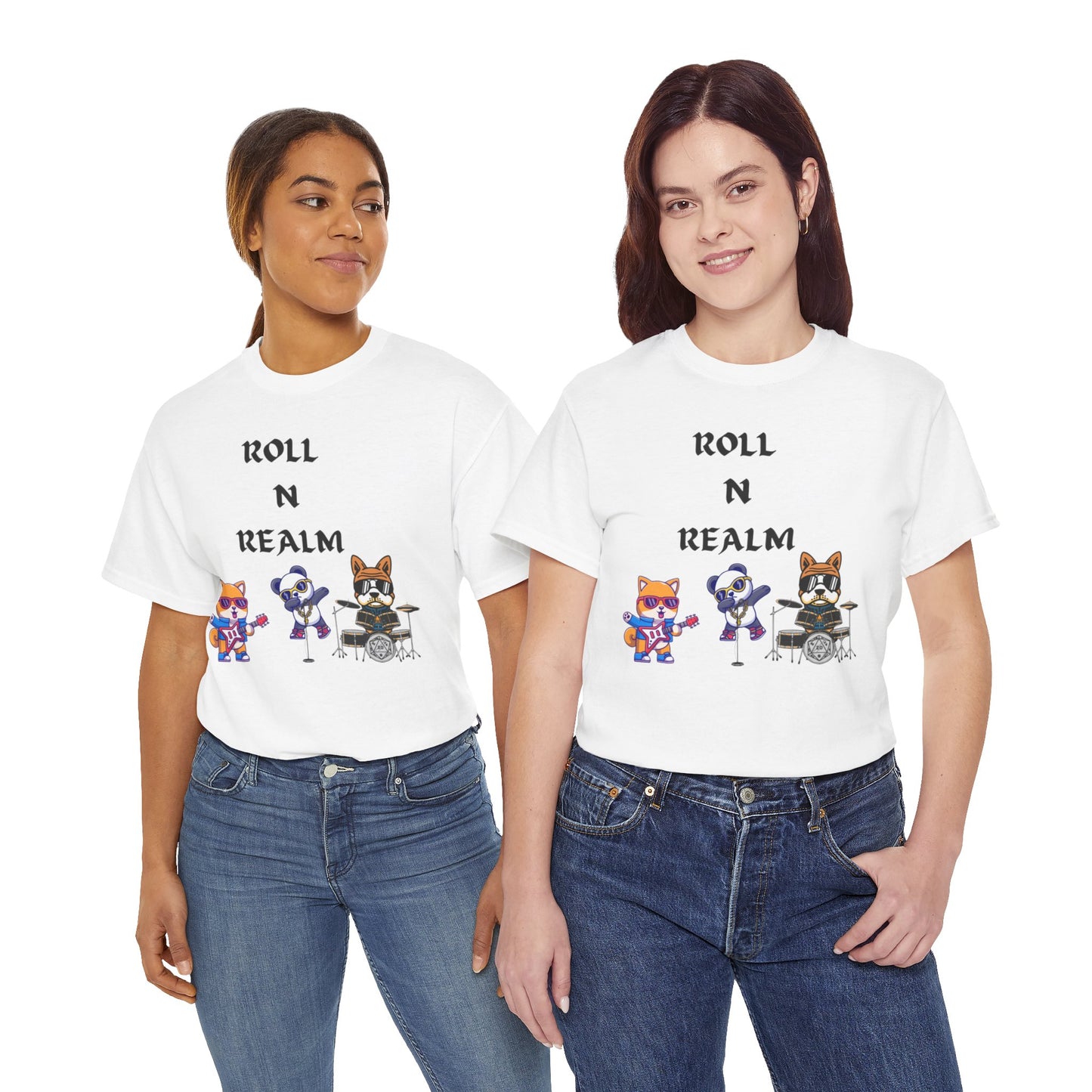 Music-Themed Unisex Heavy Cotton Tee - "Roll N Realm"