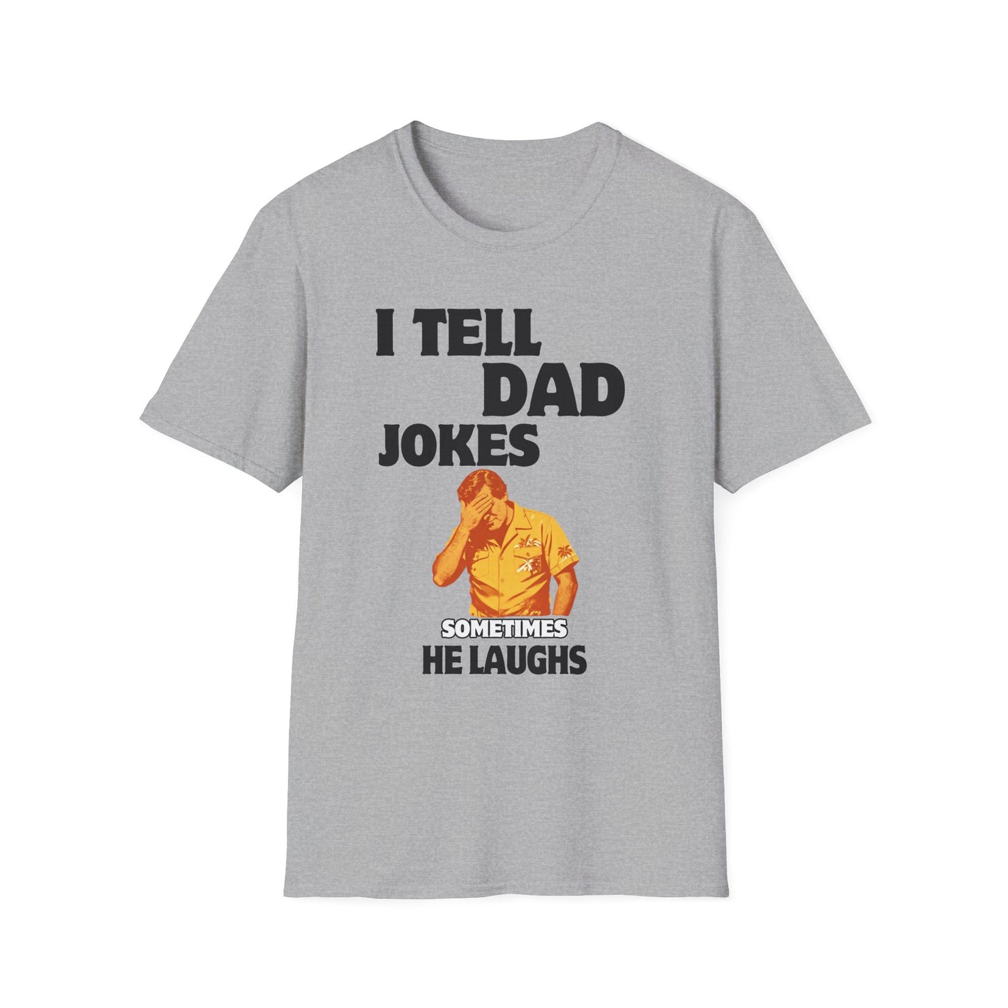 I Tell Dad Jokes shirt | Funny Dad Joke Tee with Facepalm Illustration