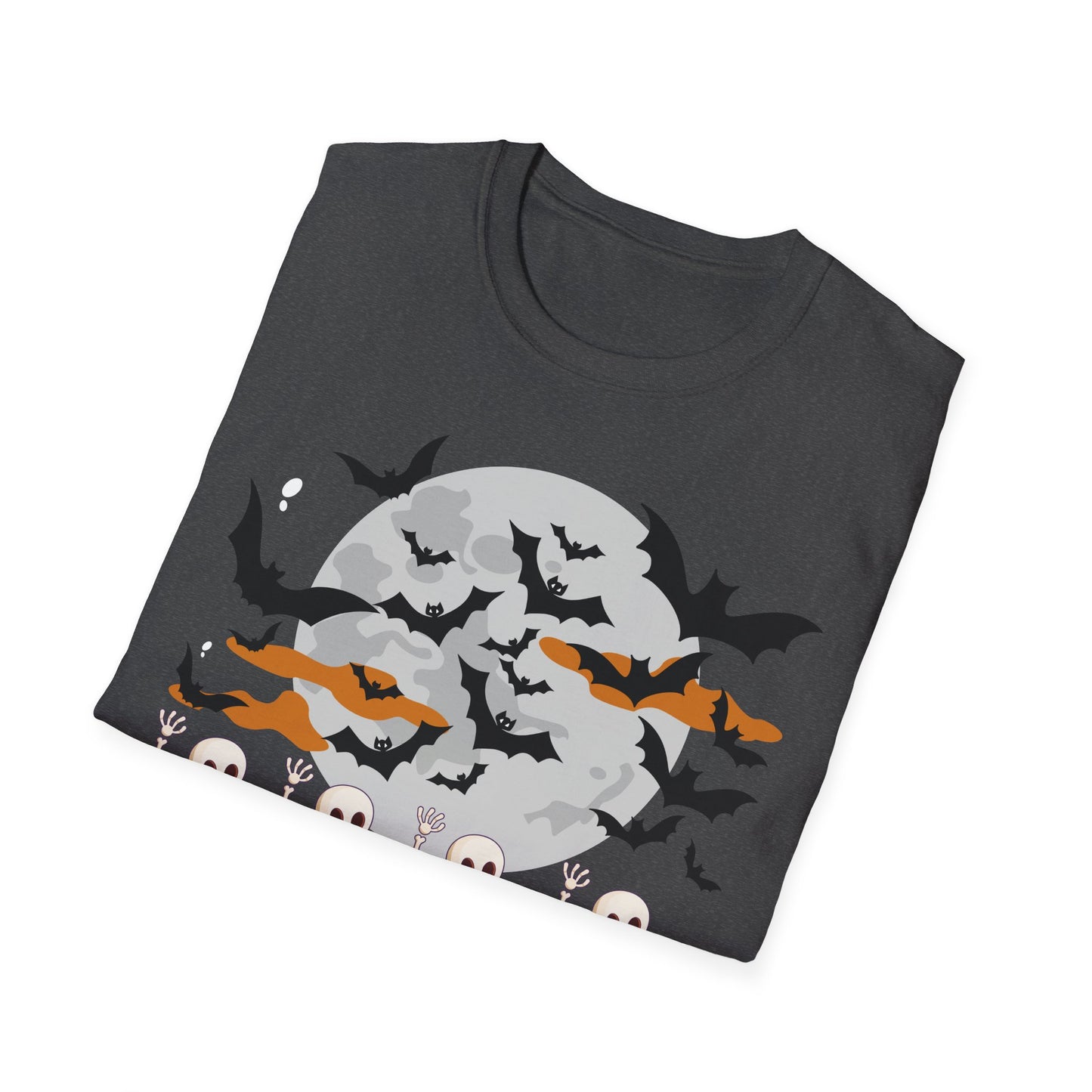 Halloween Skeleton Dance T-Shirt, Unisex Tee for Halloween Parties, Spooky Season Shirt, Cute Skeleton Design, Fun Graphic Tee