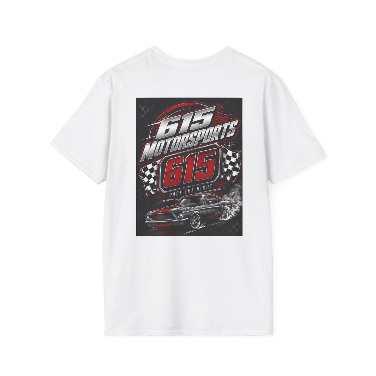 615 Motorsports T-Shirt | Racing Logo Tee, Small Chest Print