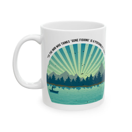 Nature-Inspired Ceramic Mug for Coffee Lovers, Adventure Gift, Hiking Mug, Eco-Friendly Cup, Personalized Nature Vibes