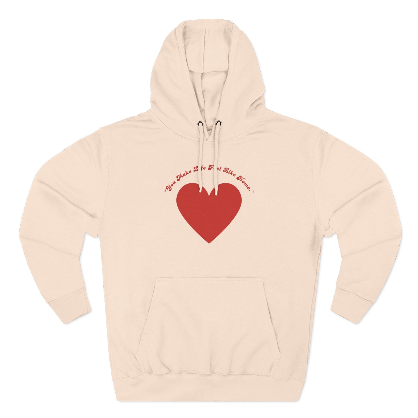 Red Heart Illustration Hoodie | Simple Minimal Love Graphic