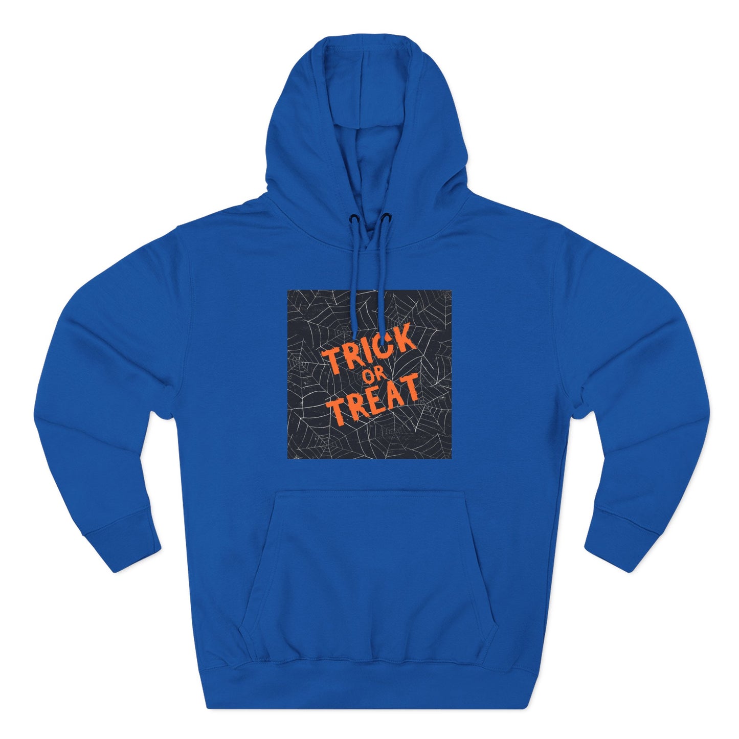 Halloween Trick or Treat Fleece Hoodie, Cozy Fall Apparel, Perfect for Costume Parties, Autumn Chill, Ghostly Gatherings, Comfortable Gift