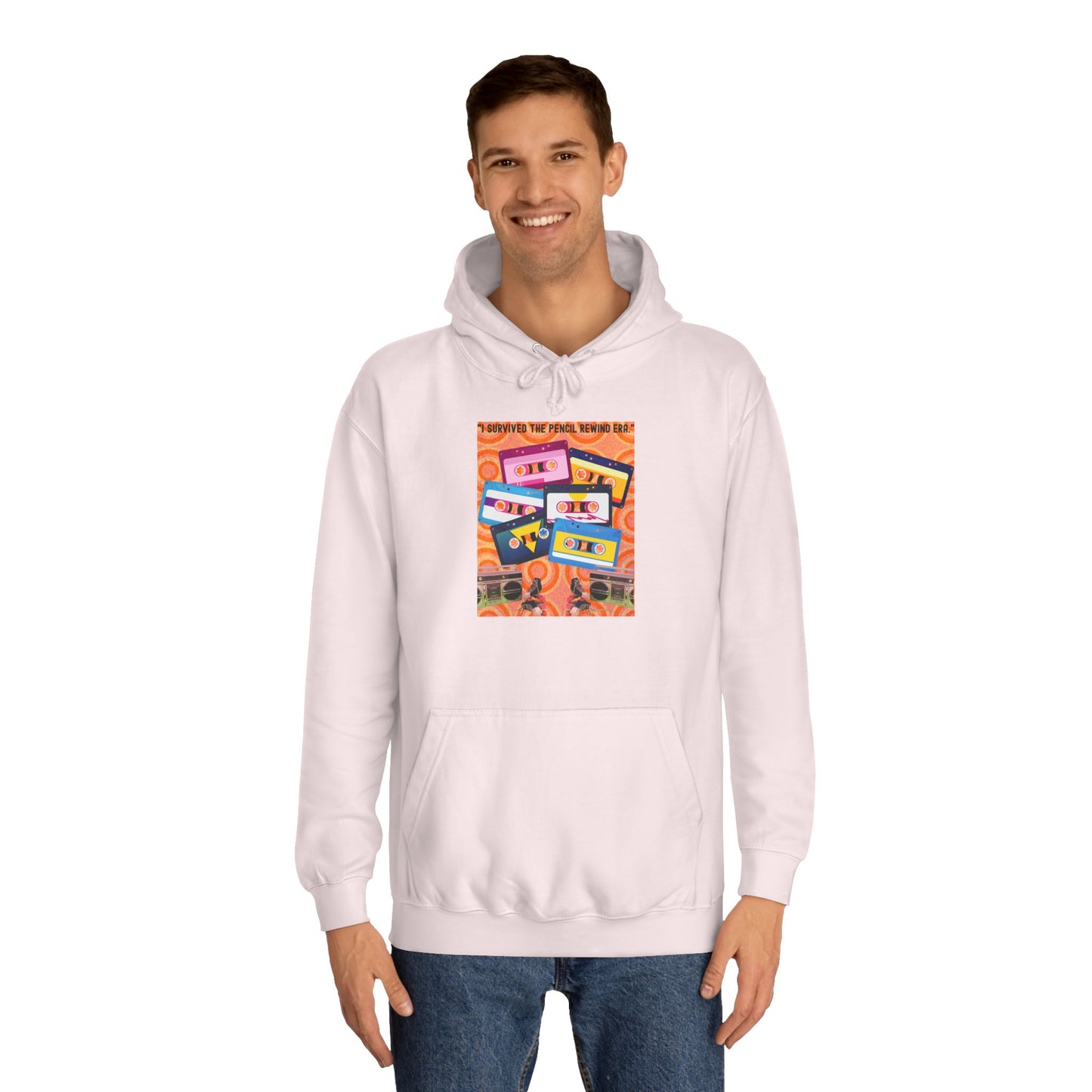 Colorful Retro College Hoodie, Unisex College Sweatshirt, Graphic Hoodie for Students, Cozy Casual Wear, Gift for College Students