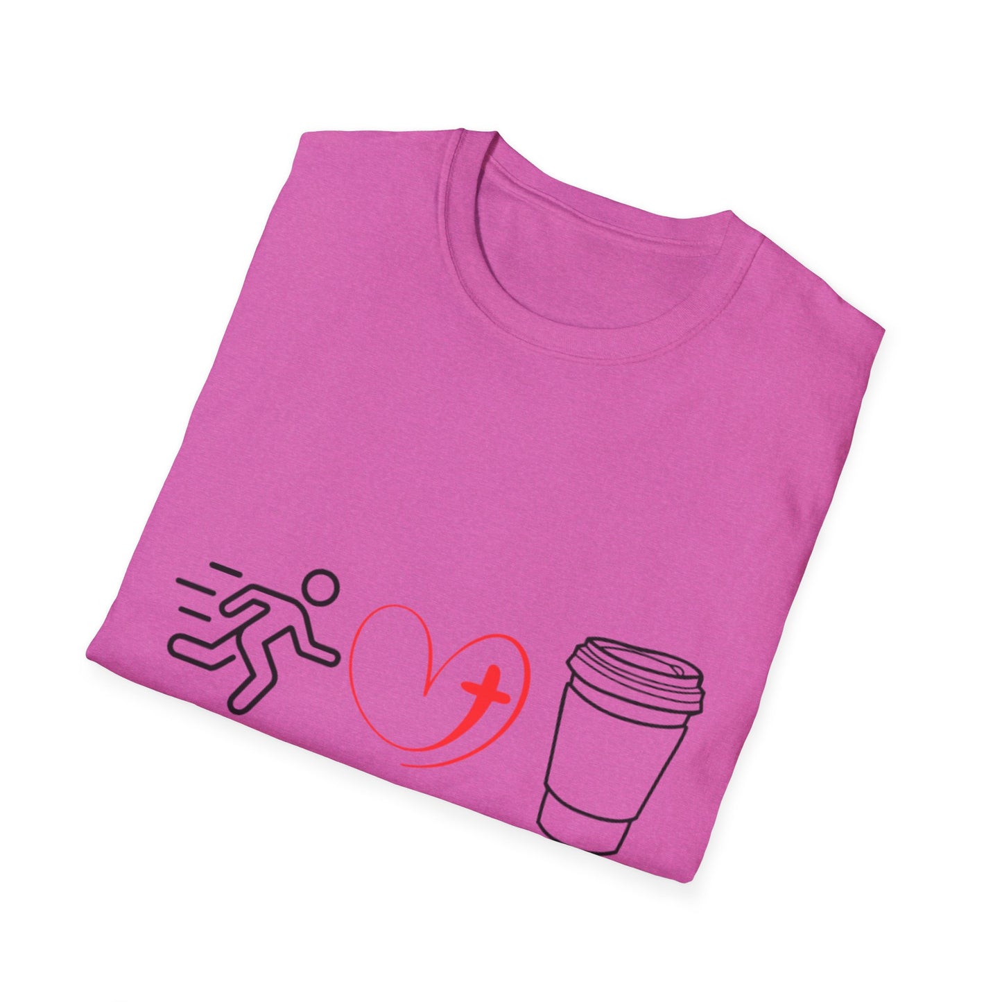Running Faith Caffeine T-Shirt, Motivational Fitness Tee, Gift for Runners, Christian Apparel, Inspirational Workouts