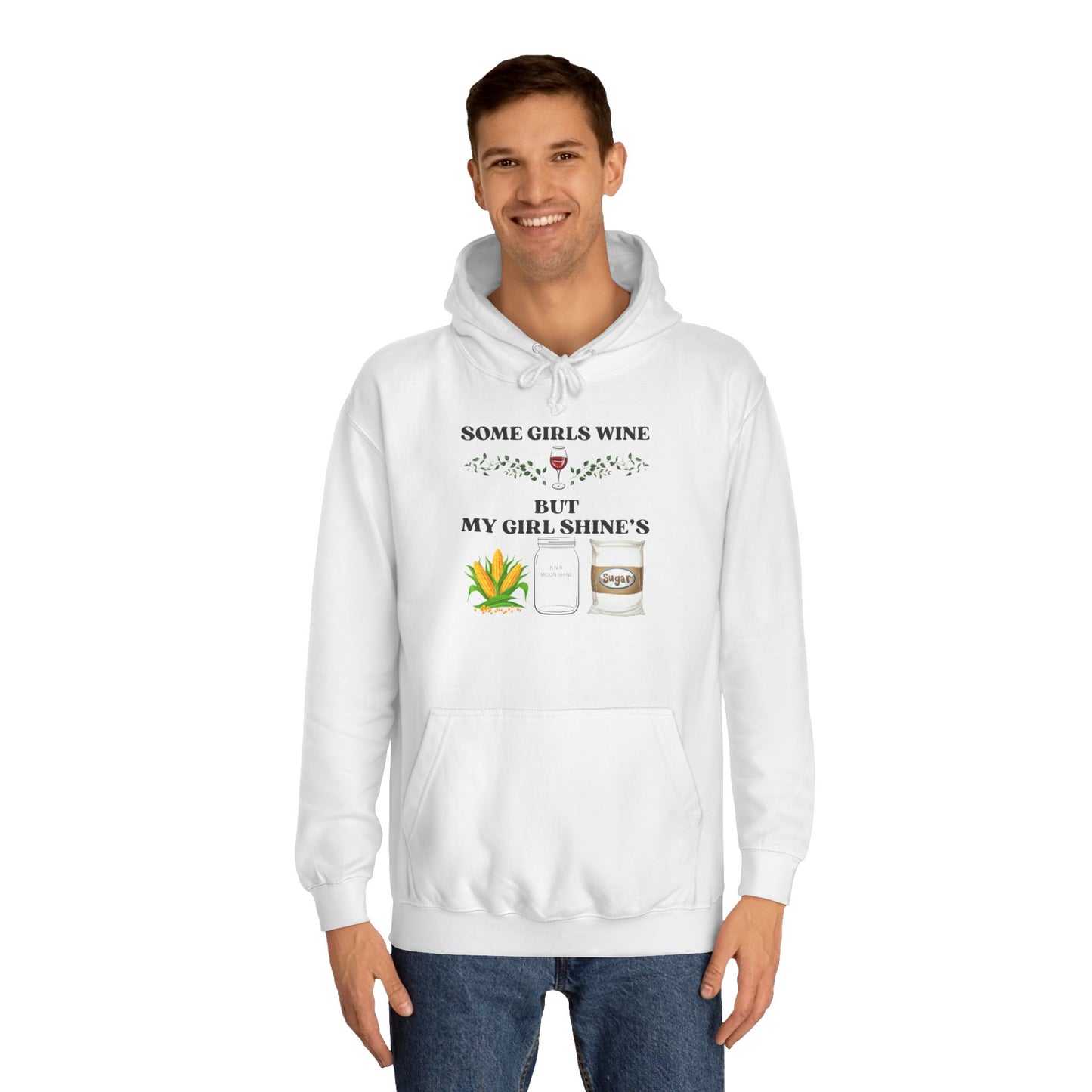 Funny Unisex College Hoodie - Perfect for Wine Lovers, Gift for Friends, Casual Wear, Cozy, Holiday Apparel