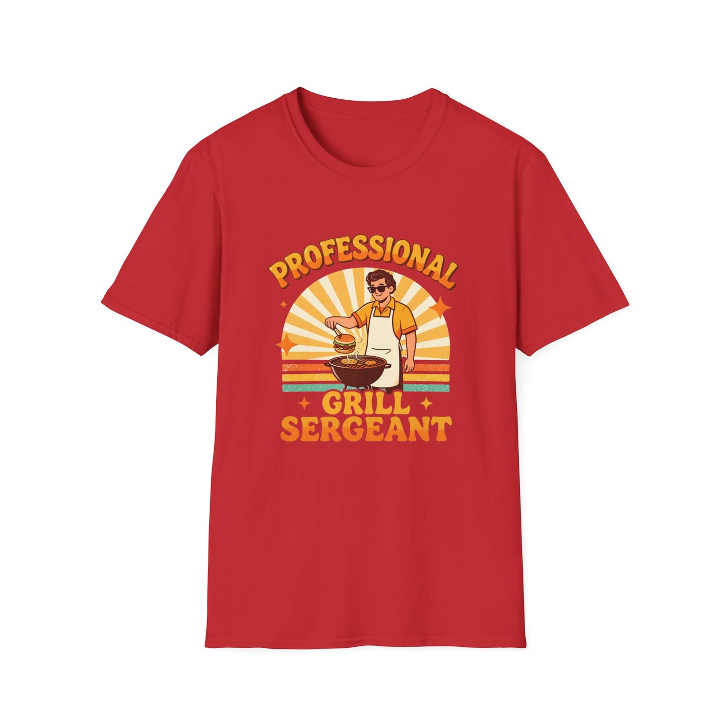 Professional Grill Sergeant T-Shirt | BBQ Chef Illustration